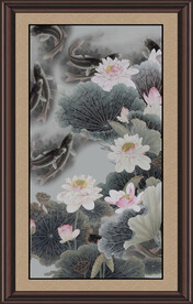 国画荷花 