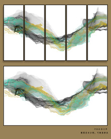 新中式水墨线条画