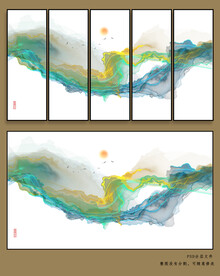 写意水墨山水画