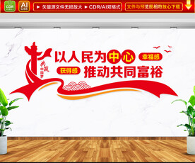以人民为中心文化墙
