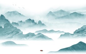 爆款 现代高清山水 TiF分层