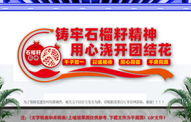 石榴籽精神标语文化墙