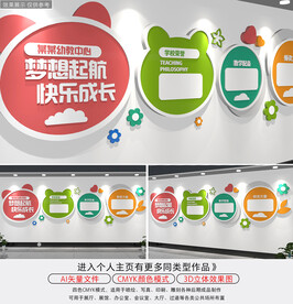 多彩幼儿园文化墙学校形象墙