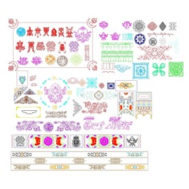 CAD藏式花纹