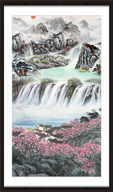 山水中堂画 