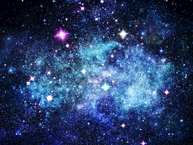 蓝色璀璨星空背景
