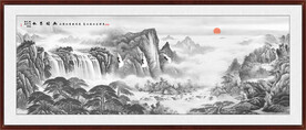 国画中堂画 客厅山水画
