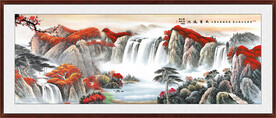 办公室客厅鸿运当头装饰画