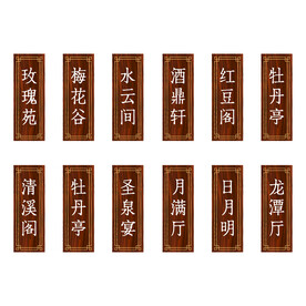 酒楼科室牌