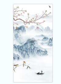 山水画背景墙