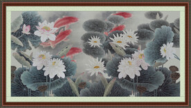 国画荷花 