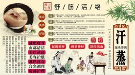 汗蒸养生背景墙