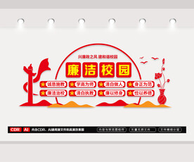 廉洁校园文化墙
