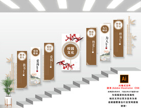 教师楼梯文化墙