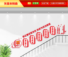 廉政楼梯文化墙