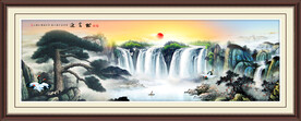 山水画山水风景