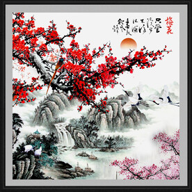 梅花山水画