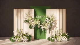 现代绿色婚礼草图大师su模型