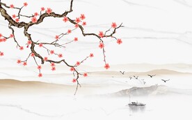 喜上眉梢背景墙