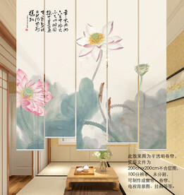 手绘荷花