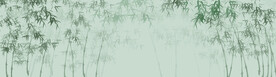新中式水墨竹林风景背景墙