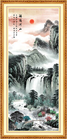 客厅装饰画 国画中堂画