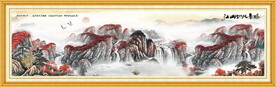 国画鸿运当头山水画