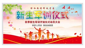 新生军训背景 