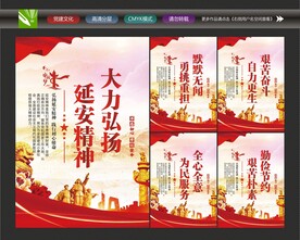 弘扬延安精神展板