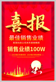 企业喜报宣传海报