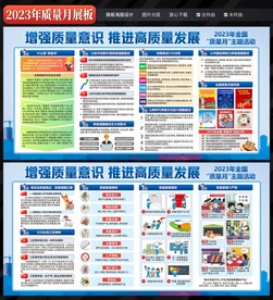 全国质量月展板