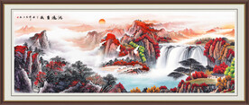 国画鸿运当头山水画