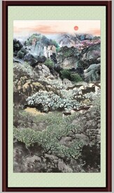 竖幅国画 