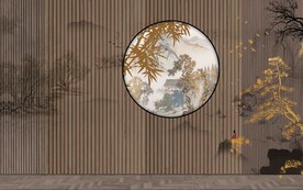 现代电视背景墙 