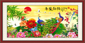 牡丹孔雀图
