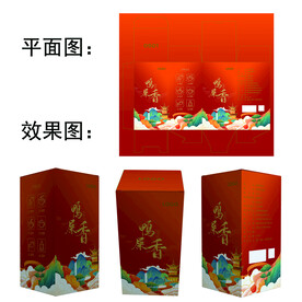 凤凰单丛鸭屎香茶盒包装平面图