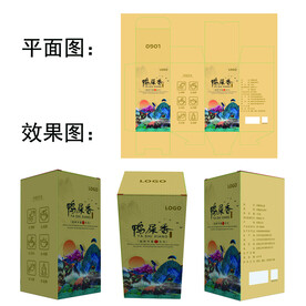 凤凰单丛鸭屎香茶盒包装平面图