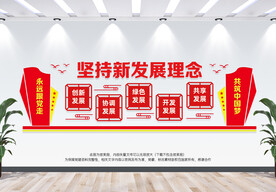 坚持贯彻新发展理念文化墙