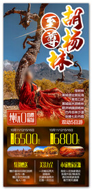 胡杨林旅游海报