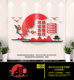 网格服务驿站文化墙