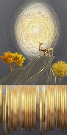 抽象麋鹿玄关
