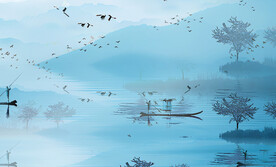抽象山水画 