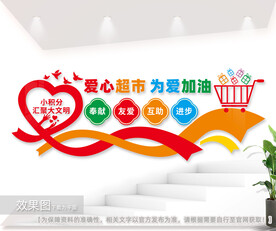 爱心超市文化背景墙图片
