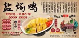 盐焗鸡背景墙