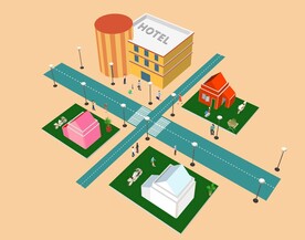 2.5D城市道路建筑