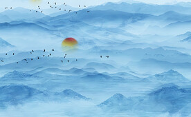 大理石山水 