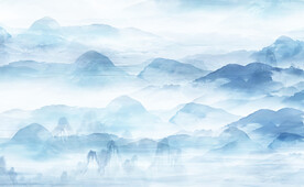 床头山水画