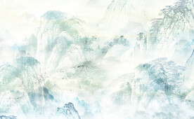 床头山水画