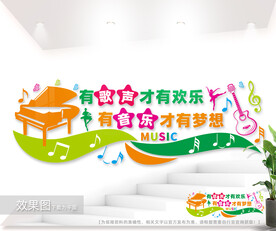 音乐培训室文化墙图片