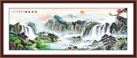 国画中堂画山水画